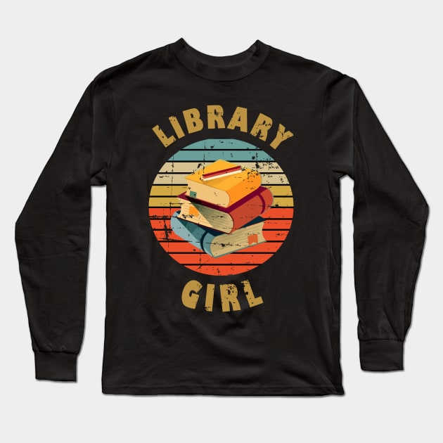 Library Girl Long Sleeve T-Shirt by RW